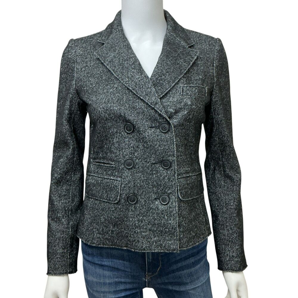 J Crew Womens Marled Thandie Blazer Size 4 Double Breasted Wool Blend Jacket NWT